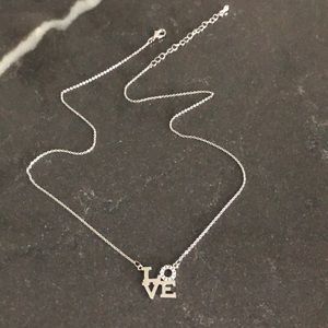 LOVE silver necklace